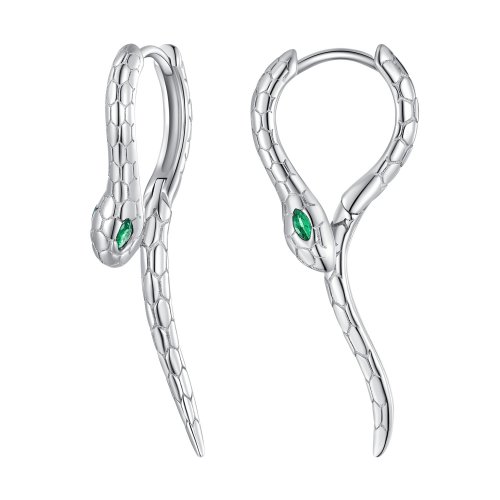 Aros de argolla estilo Pandora con forma de serpiente - BSE792