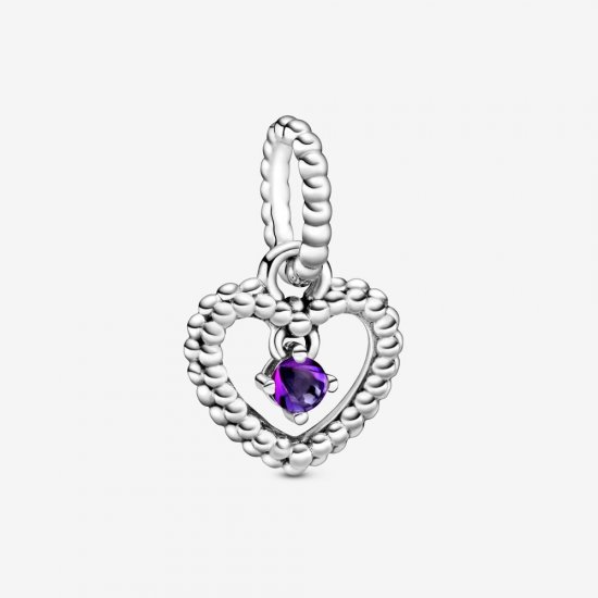 Charm colgante de corazón morado con cuentas de PANDORA - 798854C03 - Haga click en la imagen para cerrar