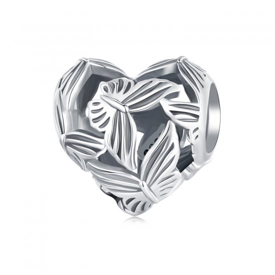 Charm de Mariposa en Forma de Corazón al Estilo Pandora - SCC2576 - Haga click en la imagen para cerrar