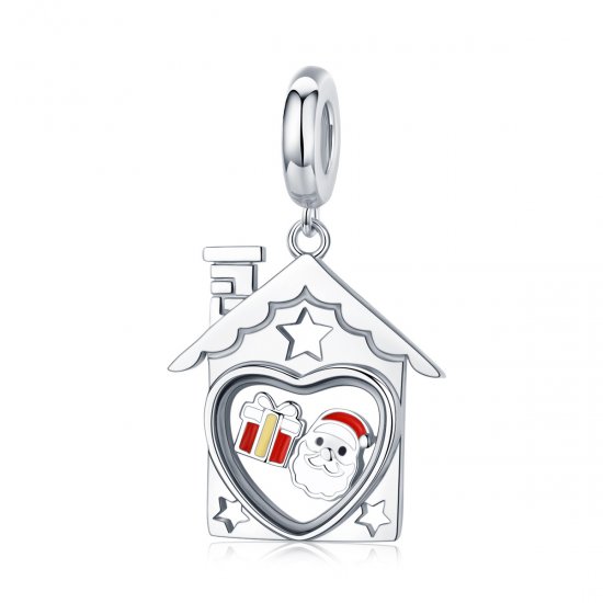 Charm de Santa Claus plateado al estilo Pandora - SCC1357 - Haga click en la imagen para cerrar