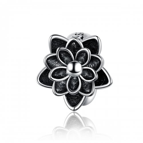 Charm de Loto de Plata de Estilo Pandora - SCC1196