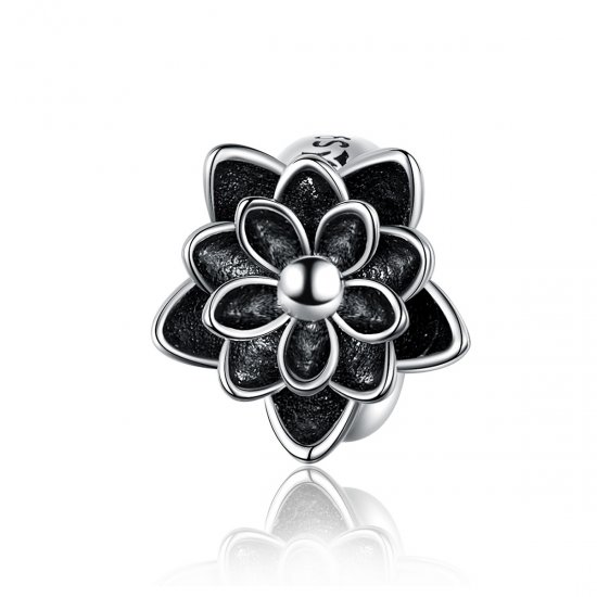 Charm de Loto de Plata de Estilo Pandora - SCC1196 - Haga click en la imagen para cerrar