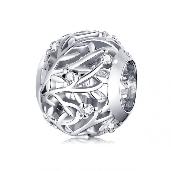 Encanto de plata estilo Pandora con diseño de vid - BSC256 - Haga click en la imagen para cerrar