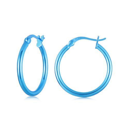 Pendientes de oro azul eléctrico estilo PANDORA - SCE1608-LBU Pendientes de oro azul eléctrico estilo PANDORA - SCE1608-LBU