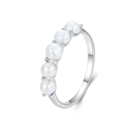 Anillo de perla natural estilo PANDORA - BSR510 Anillo de perla natural estilo PANDORA - BSR510
