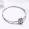 Pulsera de cadena de búho lindo de graduación en estilo Pandora de plata - SCB067