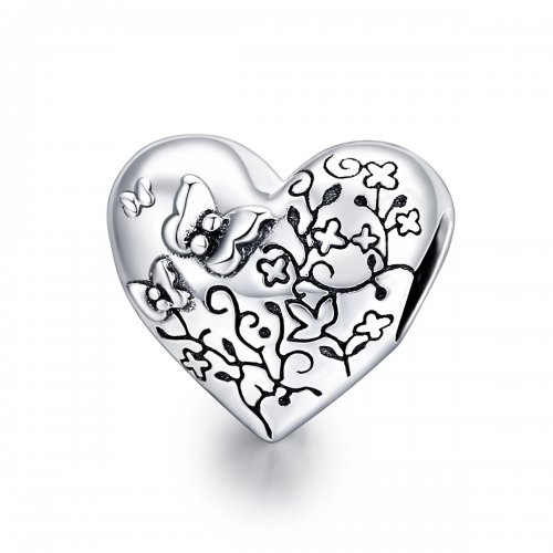 Charm de mariposa estilo Pandora con enredadera - SCC1603