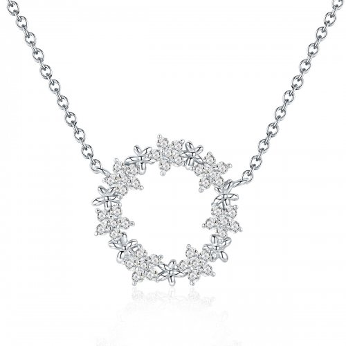 Collar colgante estilo Pandora de plata con estrellas - BSN028
