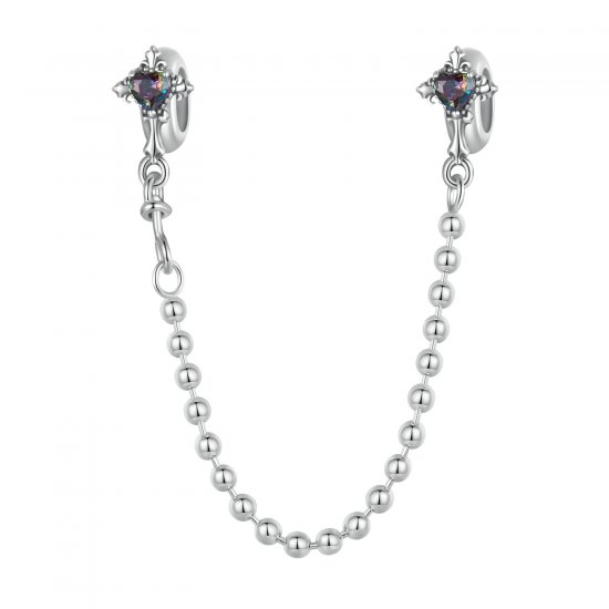 Cadena de seguridad de silicona con forma de cruz estilo vintage de PANDORA - BSC1060 - Haga click en la imagen para cerrar