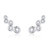 Estos aretes de perno de estilo Pandora en plata son elegantes y brillantes - BSE235