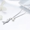 Collar de Plata estilo Pandora con Colgante de Gatito Juguetón - SCN175