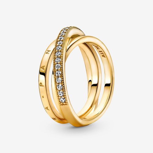 Anillo PANDORA Crossover Pavé Triple Banda - 169057C01