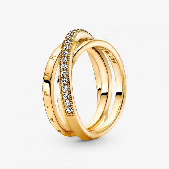 Anillo PANDORA Crossover Pavé Triple Banda - 169057C01 - Haga click en la imagen para cerrar