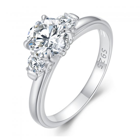 Anillo de Moissanita Exquisito al Estilo Pandora - MSR022 - Haga click en la imagen para cerrar