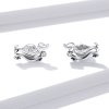 Pendientes de perno de plata estilo Pandora con Dachshund - SCE952