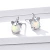 Aretes de unicornio lindo plateado estilo Pandora - SCE737