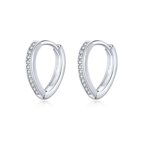 Pendientes de Aro en forma de Corazón de Plata con estilo Pandora - SCE868