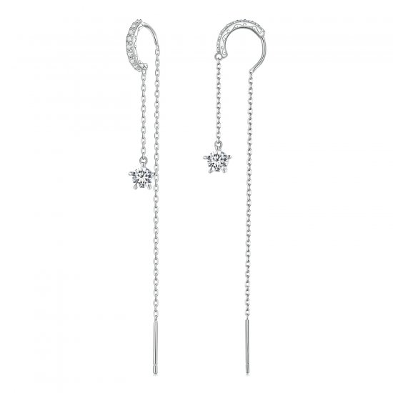 Pendientes colgantes exquisitos de estilo Pandora - BSE830 - Haga click en la imagen para cerrar