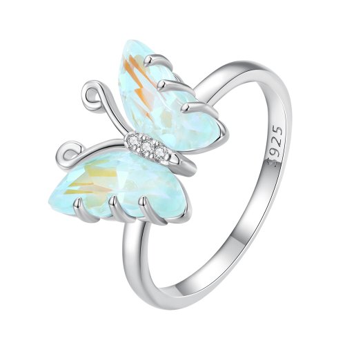 Anillo estilo Pandora con mariposa de la sinfonía - SCR912