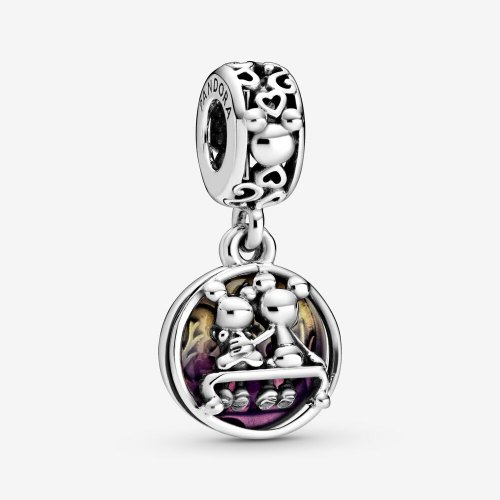 PANDORA Disney Mickey Mouse y Minnie Mouse Dije colgante Felices para siemp