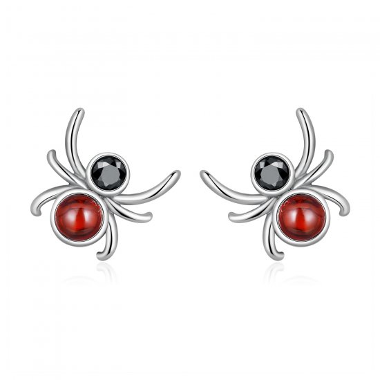 Pendientes de botón estilo Pandora con diseño de araña - SCE1517 - Haga click en la imagen para cerrar