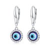 Aros de Aro con Ojo de Diablo de Resina al Estilo Pandora - BSE638