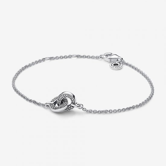 Pulsera de cadena entrelazada Pandora Signature Pavé - 592742C01 - Haga click en la imagen para cerrar