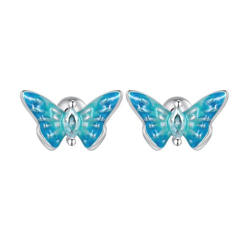 Estilo Pandora Exquisitos Pendientes de Mariposa - SCE1571