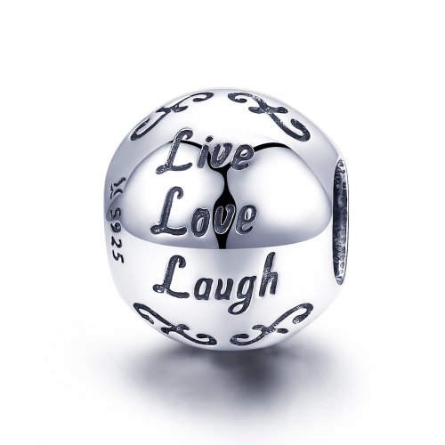 Charm estilo Pandora de plata "Mi Vida Feliz" - SCC966
