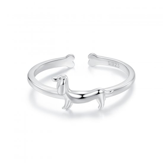 Anillo de perro salchicha estilo PANDORA - SCR1029-E - Haga click en la imagen para cerrar