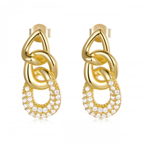 Pendientes de cadena con estilo Pandora y diseño personalizado - BSE545