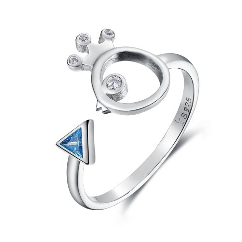 Anillo estilo Pandora de plata con diseño del Rey de Peces - SCR079