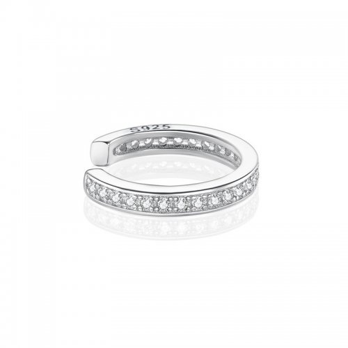 Pendiente de Clip de Plata Estilo Pandora Simple - SCE998-A