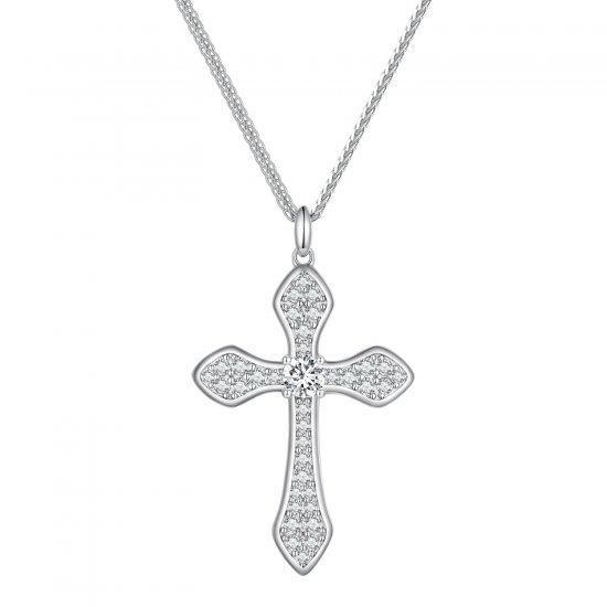 Collar estilo Pandora con cruz - BSN303 - Haga click en la imagen para cerrar