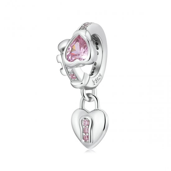 Colgante con candado de amor estilo Pandora - SCC2124 - Haga click en la imagen para cerrar