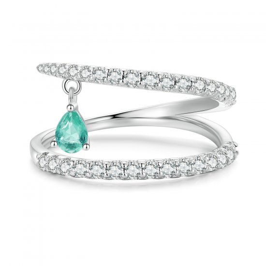 Anillo estilo Pandora con colgante - BSR417 - Haga click en la imagen para cerrar
