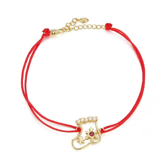 Pulsera estilo Pandora de calcetines de Navidad - SCB225 - Haga click en la imagen para cerrar