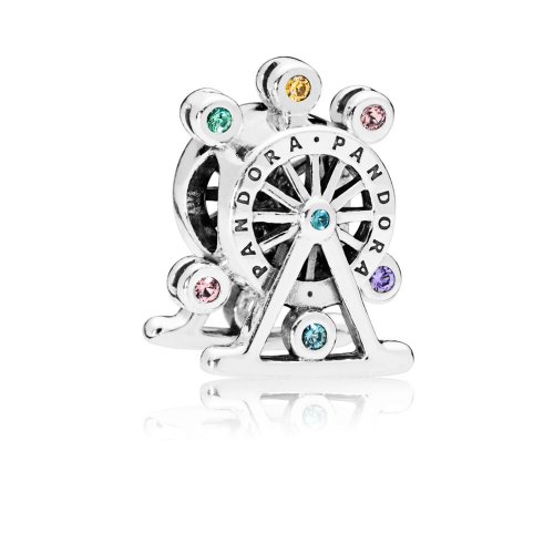 Charm en plata de ley Noria Colorida - PANDORA