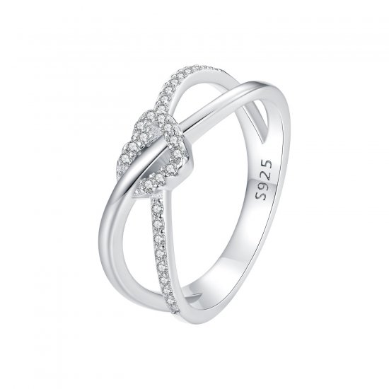 Anillo estilo Pandora de nudo de amor - BSR464 - Haga click en la imagen para cerrar