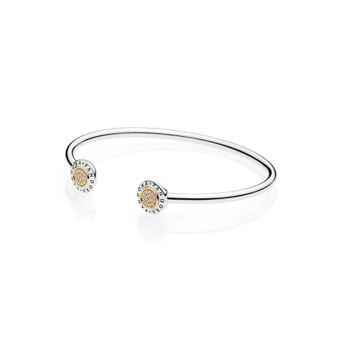 Pulsera en plata de ley y oro Sello PANDORA - 596274CZ