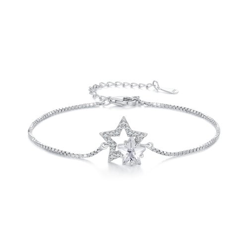 Pulsera de cadena estilo Pandora con estrella - BSB143
