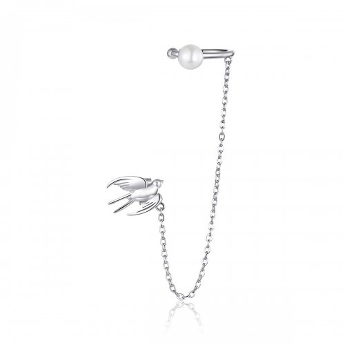 Estilo Pandora Aro de Oreja con Golondrina Voladora - BSE411