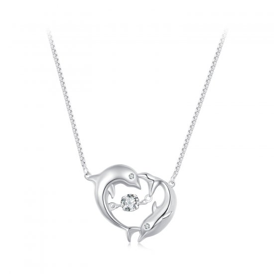 Collar inteligente estilo Pandora con delfín - BSN340 - Haga click en la imagen para cerrar