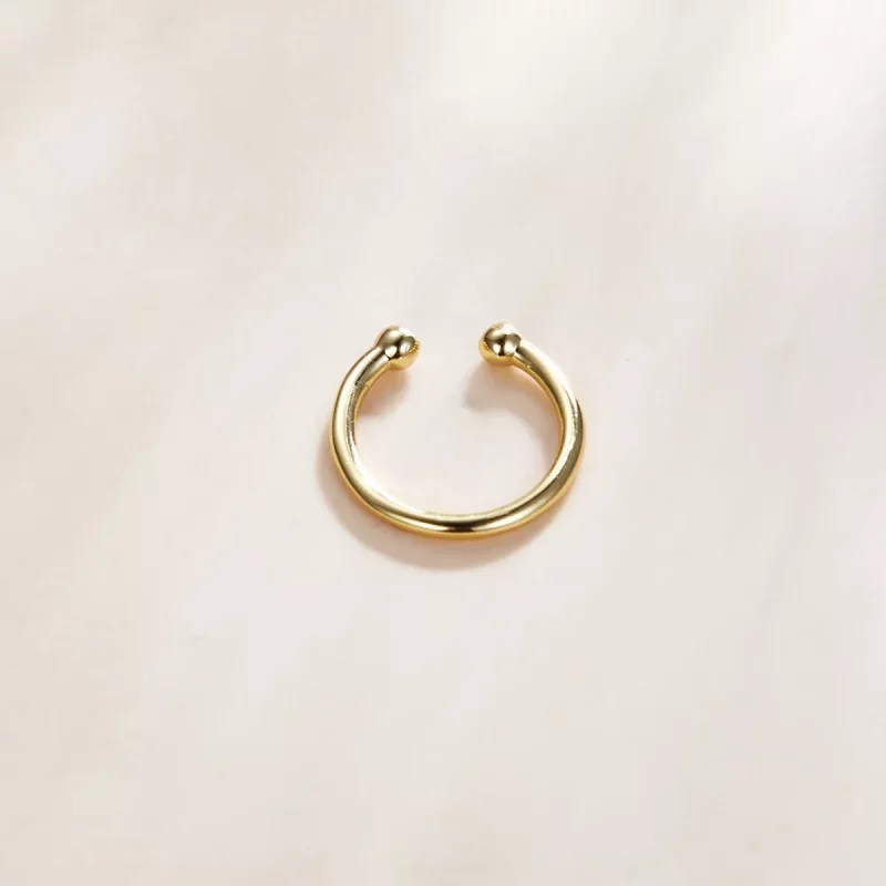 (imagen para) Aro de oreja con clip en estilo Pandora con círculo abierto - SCE1094 - Ver 2