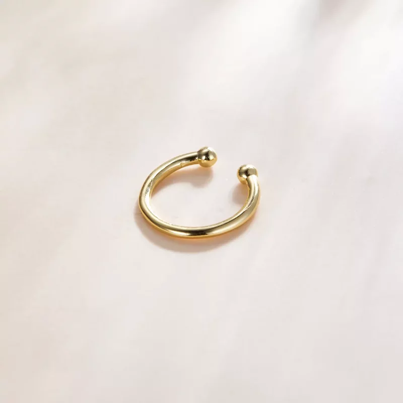 (imagen para) Aro de oreja con clip en estilo Pandora con círculo abierto - SCE1094 - Ver 3