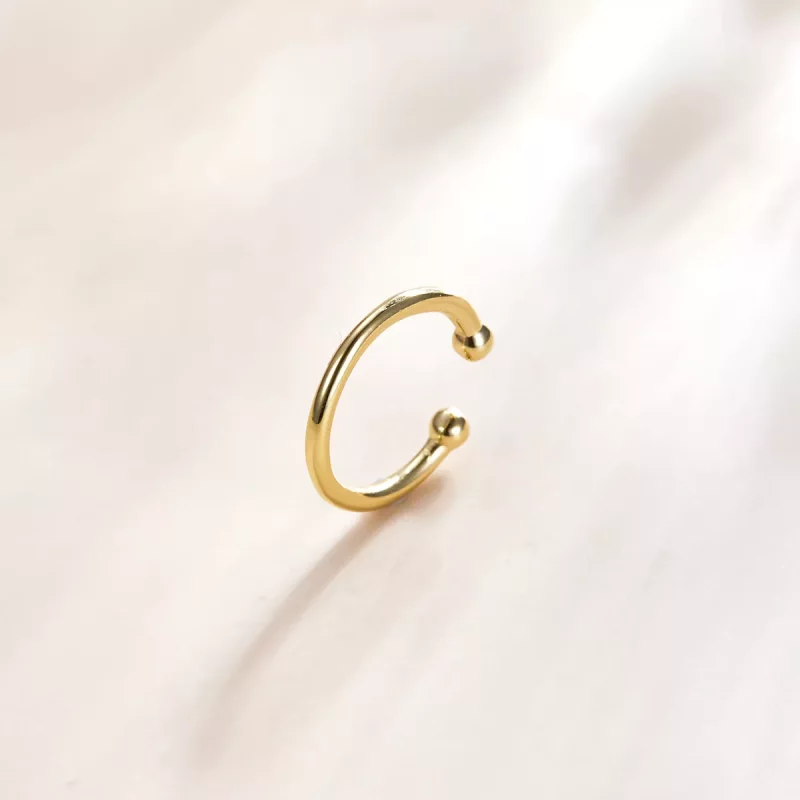 (imagen para) Aro de oreja con clip en estilo Pandora con círculo abierto - SCE1094 - Ver 4