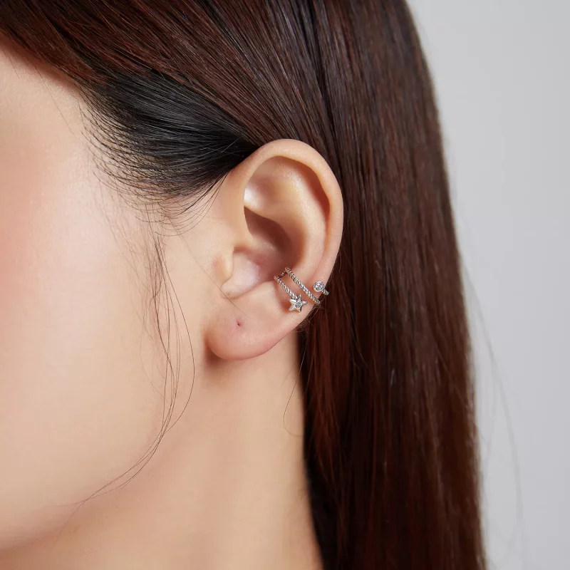 (imagen para) Clip de oreja con estilo Pandora - SCE1135 - Ver 5