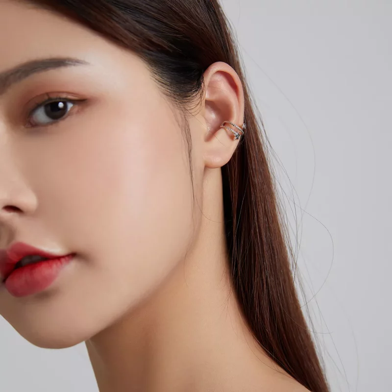 (imagen para) Clip de oreja con estilo Pandora - SCE1135 - Ver 7