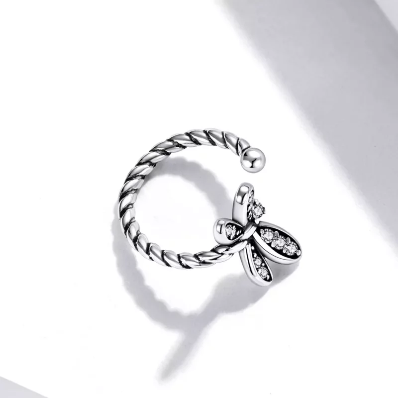 (imagen para) Clip para la oreja estilo Pandora con delicada libélula - SCE1295 - Ver 2