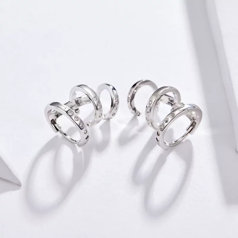 (imagen para) Estilo Pandora Aro para la Oreja de Chica Punk - BSE085 - Ver 2